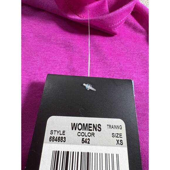 The Nike Tee Dri-Fit Athletic Cut Women's NWT XSmall Raspberry Color - Picture 3 of 8
